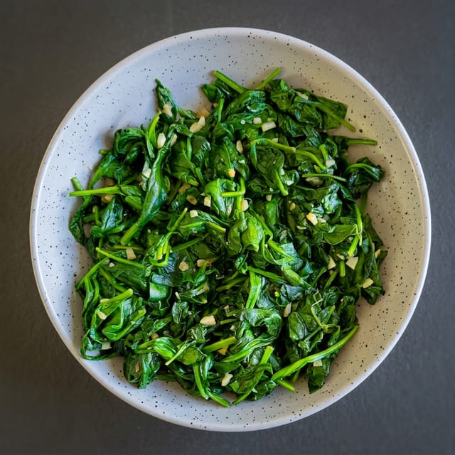 Sautéed Spinach.